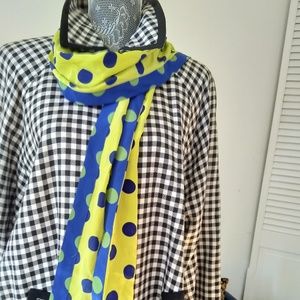 Vintage Gingham Black and White A-line coat